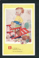 ENFANTS -  LITTLE GIRL - Jolie Carte Fantaisie Enfant " J'ai Un Travail Fou ! " Signée MABEL LUCIE ATTWELL - Attwell, M. L.