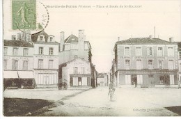 Neuville Du Poitou Place Et Route De St Maixent Café, Imprimerie Pharmacie Coiffeur - Neuville En Poitou