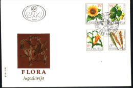 YUGOSLAVIA - JUGOSLAVIJA - FLORA - SUNFLOWER - HOPS - CORN  - FDC -1981 - Vegetables