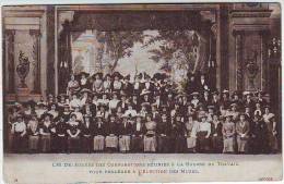 LES DELEGUEES DES CORPORATIONS REUNIES A LA BOURSE DU TRAVAIL POUR PROCEDER A L'ELECTION DES MUSES. FEMMES.MODE. - Labor Unions