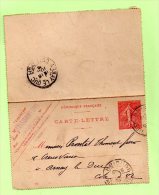 Carte-Lettre  10 C SEMEUSE LIGNÉE  Yvert 129 CP 1- - Letter Cards