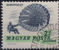 1967 - HUNGARY - Parachute  Parachutting  - FIRST DAY Stamping - Used - Parachutespringen
