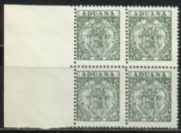 1014-BLOQUE DE 4  SELLOS FISCALES ADUANAS NUEVOS ** TASAS IMPUESTOS FISCALES SPAIN REVENUE MNH  AÑO 1942 .EDIFIL ALEMANY - Revenue Stamps