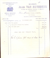 Factuur Maison Jules Van Ruymbeke Gent - Kledij - 1937 - 1900 – 1949