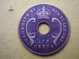 BRITISH EAST AFRICA USED TEN CENT COIN BRONZE Of 1942 - George VI. - Colonie Britannique