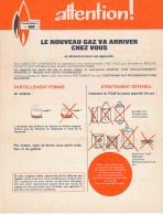 ANDRESY : "Le Nouveau Gaz Arrive Chez Vous" Lettre Et Publicité Explicatives Recto-verso,  2 Documents (années 1960) - Electricité & Gaz