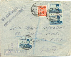 Lettre De Alexandria Vers London 1948 Pour Recommande. Cover - Cartas & Documentos