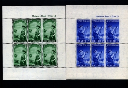 NEW ZEALAND - 1958  HEALTH  TWO  MS     MINT NH - Blocs-feuillets