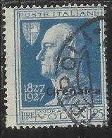 COLONIE ITALIANE CIRENAICA 1927 VOLTA  LIRE 1,25 USATO USED  OBLITERE' - Cirenaica