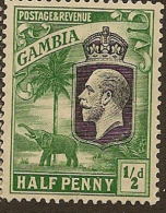 GAMBIA 1922 1/2d KGV SG 123 HM YK426 - Gambie (...-1964)