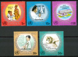 1973 Ghana VHO Sanità Health Santè Set MNH** Nu175 - WHO