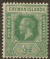 CAYMAN IS 1912 1/2d KGV SG 41 HM YK161 - Kaaiman Eilanden