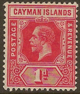 CAYMAN IS 1912 1d KGV SG 42 HM YK162 - Cayman (Isole)