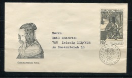 Czechoslovakia 1971 Cover  To Germany First Day  Special Cancel Art - Lettres & Documents