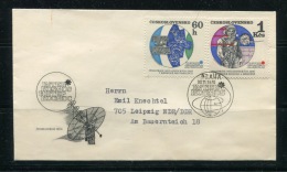 Czechoslovakia 1970 Cover  To Germany First Day  Special Cancel Space Inter Kosmos - Lettres & Documents