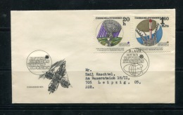 Czechoslovakia 1970 Cover  To Germany First Day  Special Cancel Space Inter Kosmos - Cartas & Documentos