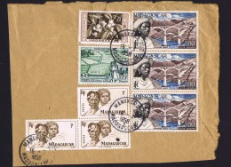 Fragment De Lettre De Manakara PA 76 Bande De 3, Yv 306 X 3, 330, 331 - Airmail