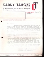 Factuur Brief Lettre Gent -  Caddy Tailors - Pub. Reclame Kledij - 1950 - ...