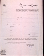 Factuur Brief Lettre Gent - Vervoer Generalcar - 1961 - 1950 - ...