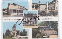 Saint GERMAINMONT (08)multivues:Grande Rue,Monument Aux Morts,L'Eglise,la Mairie,le Moulin - Autres & Non Classés