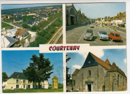 45 - Courtenay - Multi-vues - Editeur: Nivernaises N° 12.832 (voitures, Automobile, Citroen, Peugeot) - Courtenay