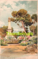 CPA ILLUSTRATEUR CARTE LITHO E. LESSIEUX  ** CAP MARTIN MONUMENT ELISABETH D'AUTRICHE ** ARTIST SIGNED LITHO CARD - Lessieux