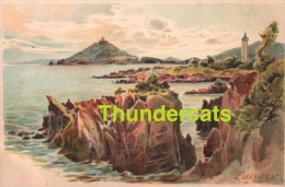 CPA ILLUSTRATEUR CARTE LITHO E. LESSIEUX  ** LA CORNICHE DE L'ESTEREL   ** ARTIST SIGNED LITHO CARD - Lessieux