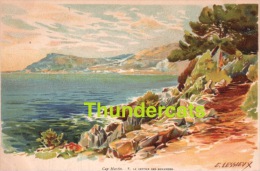 CPA ILLUSTRATEUR CARTE LITHO E. LESSIEUX  ** CAP MARTIN LE SENTIER DES DOUANIERS ** ARTIST SIGNED LITHO CARD - Lessieux