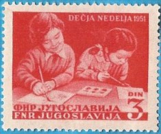1951 X 643 JUGOSLAVIJA Children's Week MNH INTERESSANT - Neufs