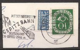 Deutsche Bundespost 1951 Stempel ""(13b ..nchen ?) Mit Der Bayrische ?gspitzbahn Auf Deutschlands  ..en-gipfel -2966m - Franking Machines (EMA)