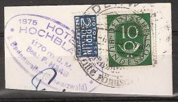 Deutsche Bundespost 1953 Stempel ""Badenweiler - SÂdlichen Schwarzwald""- Die Alte RÂ”mische Therme"" Und Stempel ""Hot - Máquinas Franqueo (EMA)