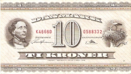 BILLETE DE DINAMARCA DE 10 KRONER DEL AÑO 1936 (BANK NOTE) - Dinamarca