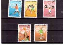 XX831   -     REP. DE GUINEE       -       USED COMPLETE SET    Y.T. NR. 1065A/1065E - Summer 1996: Atlanta