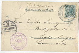 HOTEL HERRNHAUS Hotel Postmark With POSTHORN VIOLETTAK Mit Dampferlandeplatz, Herrnskretschen - ...-1918 Voorfilatelie