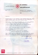 Factuur Brief Lettre Gent - Meubels - H. Verbeke 1969 - 1950 - ...