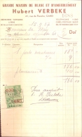 Factuur Brief Lettre Gent - Meubels - H. Verbeke 1937 - 1900 – 1949