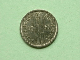 1951 - 3 PENCE Southern Rhodesia / KM 20 ( Uncleaned Coin / For Grade, Please See Photo ) !! - Rhodesië