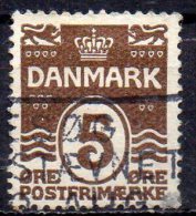 DENMARK 1905 Numeral - Solid Background. - 5ore - Brown  FU - Gebraucht