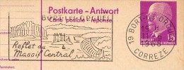 Zentralmassiv BORT-LES-ORGUES Frankreich 1968 Auf DDR P74 Antwort-Postkarte - Vulcani