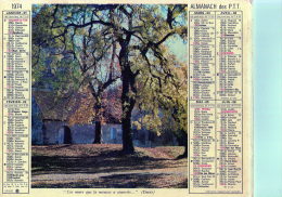 ALMANACH DES P.T.T.  1974 - OBERTHUR - Ille Et Vilaine - Tamaño Grande : 1971-80