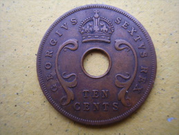 BRITISH EAST AFRICA USED TEN CENT COIN BRONZE Of 1952 - George VI. - Colonie Britannique