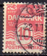 DENMARK 1905 Numeral - Solid Background. - 10ore - Pink    FU - Gebraucht