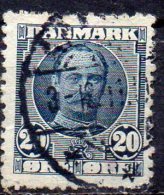 DENMARK 1907 King Frederik VIII -  20ore - Blue   FU - Used Stamps