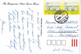 3375. Postal Aerea BUDAPEST (Hungria) 1995. Hungarian Opera House - Cartas & Documentos