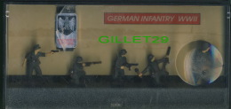 SOLDATS DE PLOMB - GERMAN INFANTRY WWII - POCKET FORCE - 5 SOLDIERS - MONOGRAM MODELS INC, 1990 - - Figuren