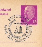 UNGDOMSRINGEN-BYGDEKULTUR GÖTEBORG 1968 On East German Postal Card With Reply P74 - Other & Unclassified