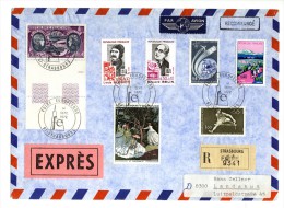 France 1972, Registered Expres Air Mail To Germany, Foire Europeenne 67 - Strasbourg - Brieven En Documenten
