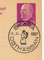 OSTMÄSSAN SKARA 1967 On East German Postal Card With Reply P74 - Andere & Zonder Classificatie