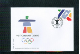 Kroatien / Croatia 2010 Olympische Spiele / Olympic Games Vancouver FDC - Invierno 2010: Vancouver