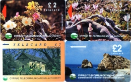 TELECARTES  CHYPRE  £2 & £5  (lot De 4) - Cyprus
